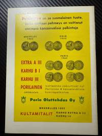 Rosenlewin Urheilijat RU-38, Pori - Hyvinkään Palloseura 25.4.1965 -Suomensarja (Suomen sarja / Mestaruussarja)  -jalkapallo käsiohjelma