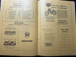 Rosenlewin Urheilijat RU-38, Pori - KIF Helsinki 23.5.1965 -Suomensarja (Suomen sarja / Mestaruussarja)  -jalkapallo käsiohjelma