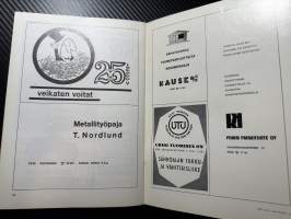 Rosenlewin Urheilijat RU-38, Pori - KIF Helsinki 23.5.1965 -Suomensarja (Suomen sarja / Mestaruussarja)  -jalkapallo käsiohjelma