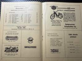 Rosenlewin Urheilijat RU-38, Pori - TKT 13.6.1965 -Suomensarja (Suomen sarja / Mestaruussarja)  -jalkapallo käsiohjelma