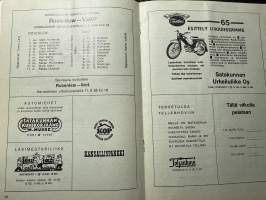 Rosenlewin Urheilijat RU-38, Pori - VaKP Valkeakoski 1.8.1965 -Suomensarja (Suomen sarja / Mestaruussarja)  -jalkapallo käsiohjelma