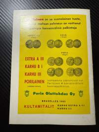 Rosenlewin Urheilijat RU-38, Pori - Iirot Imatra 11.8.1965 -Suomensarja (Suomen sarja / Mestaruussarja)  -jalkapallo käsiohjelma
