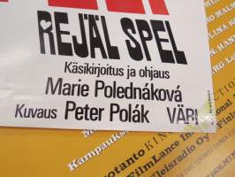 Reilu peli - Rejäl spel -elokuvajuliste, Satu Silvo, Alpo Suhonen, Seppo Laine, Magda Vasaryova, Karol Strassburger, Milos Kopecky, ohjaus Marie Polednakova