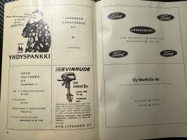 Rosenlewin Urheilijat RU-38, Pori - HIK Hango Idrottsklubb 3.10.1965 -Suomensarja (Suomen sarja / Mestaruussarja)  -jalkapallo käsiohjelma