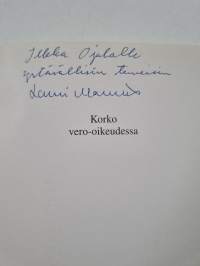 Korko vero-oikeudessa (signeerattu, tekijän omiste)