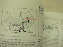 Toyota Corolla 4WD 1989 owner´s manual -käyttöohjekirja englanniksi