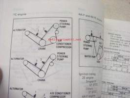 Toyota Corolla 4WD 1989 owner´s manual -käyttöohjekirja englanniksi