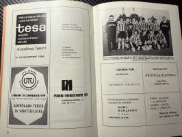 Rosenlewin Urheilijat RU-38, Pori - TPV Tampere 15.5.1966 -Suomensarja (Suomen sarja / Mestaruussarja)  -jalkapallo käsiohjelma