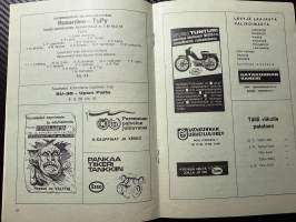 Rosenlewin Urheilijat RU-38, Pori - TuPy Turku 31.7.1966 -Suomensarja (Suomen sarja / Mestaruussarja)  -jalkapallo käsiohjelma