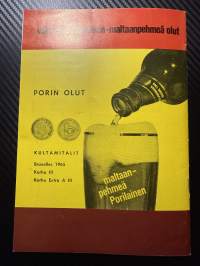 Rosenlewin Urheilijat RU-38, Pori - TuPy Turku 31.7.1966 -Suomensarja (Suomen sarja / Mestaruussarja)  -jalkapallo käsiohjelma