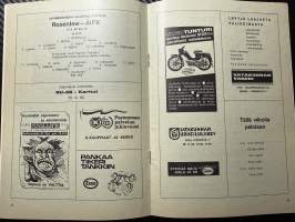 Rosenlewin Urheilijat RU-38, Pori - ÅIFK Turku 4.9.1966 -Suomensarja (Suomen sarja / Mestaruussarja)  -jalkapallo käsiohjelma