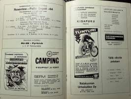 Rosenlewin Urheilijat RU-38, Pori - Pallo Sepot -44 Riihimäki 1.5.1967 -Suomensarja (Suomen sarja / Mestaruussarja)  -jalkapallo käsiohjelma