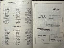 Rosenlewin Urheilijat RU-38, Pori - Turun Pyrkivä Turku 4.5.1967 -Suomensarja (Suomen sarja / Mestaruussarja)  -jalkapallo käsiohjelma