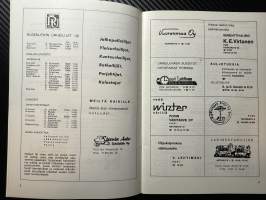 Rosenlewin Urheilijat RU-38, Pori - TaPa Tampere 28.5.1967 -Suomensarja (Suomen sarja / Mestaruussarja)  -jalkapallo käsiohjelma