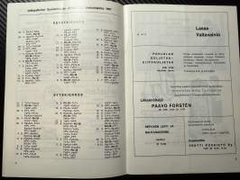 Rosenlewin Urheilijat RU-38, Pori - VaKP Valkeakoski 23.9.1967 -Suomensarja (Suomen sarja / Mestaruussarja)  -jalkapallo käsiohjelma
