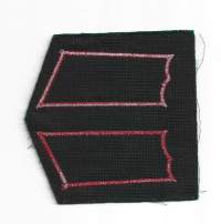Maasotakoulu  pitkäi 90x34 mm leikkaamaton  pari - kauluslaatat  arvomerkit