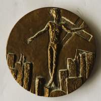 Luterilainen Maailmanliitto - The Lutheran World Federation, Helsinki 1953 ( Eila Hiltunen ) ,   mitali  taidemitali 56 mm
