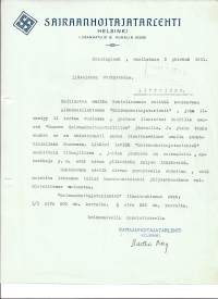 Sairaanhoitajatarlehti Helsinki  1931  - firmalomake