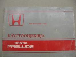 Honda Prelude -käyttöohjekirja