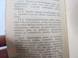 Leipurilaki vuodelta 1908 - Laki työstä leipomoissa ynnä siihen kuuluvat järjestysohjeet