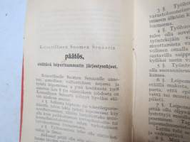 Leipurilaki vuodelta 1908 - Laki työstä leipomoissa ynnä siihen kuuluvat järjestysohjeet