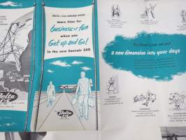 Delta - C&amp;S Air Lines Flight Folio -given to passengers with multiple brochures, various subjects concerning air travel / tourism -lentomatkustajille jaettu kansio