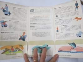 Delta - C&amp;S Air Lines Flight Folio -given to passengers with multiple brochures, various subjects concerning air travel / tourism -lentomatkustajille jaettu kansio