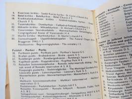 Turku - Åbo matkailukartta / turistkarta / guide for Turku 1950