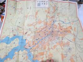 Turku - Åbo matkailukartta / turistkarta / guide for Turku 1950