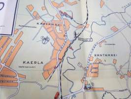 Turku - Åbo matkailukartta / turistkarta / guide for Turku 1950