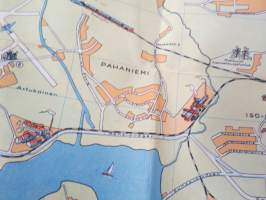 Turku - Åbo matkailukartta / turistkarta / guide for Turku 1950