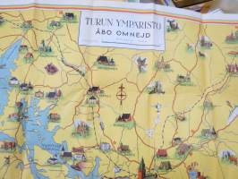Turku - Åbo matkailukartta / turistkarta / guide for Turku 1950