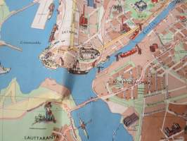 Turku - Åbo -kartta 1963 / 1964, piirroskuvat Tauno Torpo