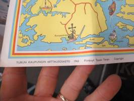 Turku - Åbo -kartta 1963 / 1964, piirroskuvat Tauno Torpo