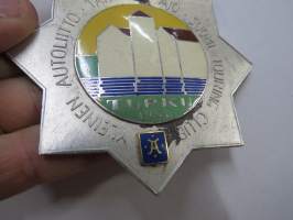 Yleinen Autoliitto - Suomi Touring Club - Tähtiajo, Turku -osanottajamerkki (ei keulamerkki), valmistaja Veljekset Sundqvist