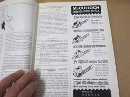 Metsätaloudellinen Aikakauslehti 1960 -sidottu vuosikerta -sisältää runsaasti artikkeleita / kuvia / mainoksia metsätalouden koneista ja laitteista