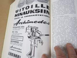 Metsätaloudellinen Aikakauslehti 1960 -sidottu vuosikerta -sisältää runsaasti artikkeleita / kuvia / mainoksia metsätalouden koneista ja laitteista