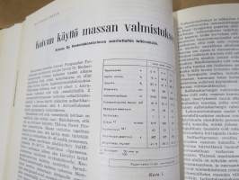 Metsätaloudellinen Aikakauslehti 1960 -sidottu vuosikerta -sisältää runsaasti artikkeleita / kuvia / mainoksia metsätalouden koneista ja laitteista