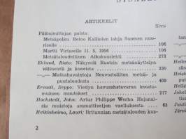 Metsätaloudellinen Aikakauslehti 1959 -sidottu vuosikerta -sisältää runsaasti artikkeleita / kuvia / mainoksia metsätalouden koneista ja laitteista
