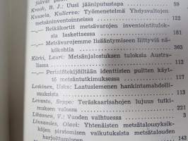 Metsätaloudellinen Aikakauslehti 1959 -sidottu vuosikerta -sisältää runsaasti artikkeleita / kuvia / mainoksia metsätalouden koneista ja laitteista