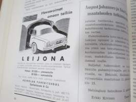 Metsätaloudellinen Aikakauslehti 1959 -sidottu vuosikerta -sisältää runsaasti artikkeleita / kuvia / mainoksia metsätalouden koneista ja laitteista