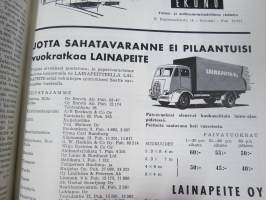 Metsätaloudellinen Aikakauslehti 1959 -sidottu vuosikerta -sisältää runsaasti artikkeleita / kuvia / mainoksia metsätalouden koneista ja laitteista