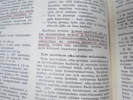 Metsätaloudellinen Aikakauslehti 1959 -sidottu vuosikerta -sisältää runsaasti artikkeleita / kuvia / mainoksia metsätalouden koneista ja laitteista