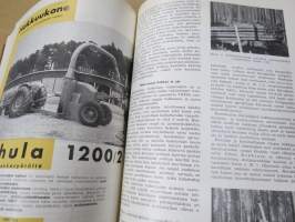 Metsätaloudellinen Aikakauslehti 1959 -sidottu vuosikerta -sisältää runsaasti artikkeleita / kuvia / mainoksia metsätalouden koneista ja laitteista