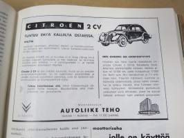 Metsätaloudellinen Aikakauslehti 1958 -sidottu vuosikerta -sisältää runsaasti artikkeleita / kuvia / mainoksia metsätalouden koneista ja laitteista