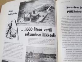 Metsätaloudellinen Aikakauslehti 1958 -sidottu vuosikerta -sisältää runsaasti artikkeleita / kuvia / mainoksia metsätalouden koneista ja laitteista
