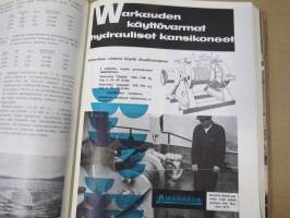 Metsätaloudellinen Aikakauslehti 1958 -sidottu vuosikerta -sisältää runsaasti artikkeleita / kuvia / mainoksia metsätalouden koneista ja laitteista