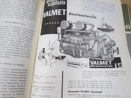 Metsätaloudellinen Aikakauslehti 1958 -sidottu vuosikerta -sisältää runsaasti artikkeleita / kuvia / mainoksia metsätalouden koneista ja laitteista