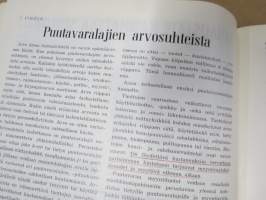 Metsätaloudellinen Aikakauslehti 1958 -sidottu vuosikerta -sisältää runsaasti artikkeleita / kuvia / mainoksia metsätalouden koneista ja laitteista