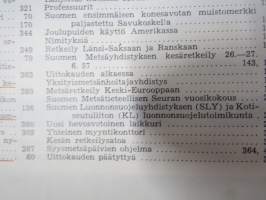 Metsätaloudellinen Aikakauslehti 1957 -sidottu vuosikerta -sisältää runsaasti artikkeleita / kuvia / mainoksia metsätalouden koneista ja laitteista